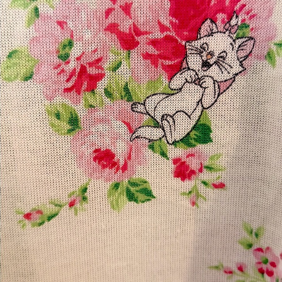 Disney Pink and White Oversized Long Lightweight Aristocrats Cardigan Size Small - Picture 5 of 8